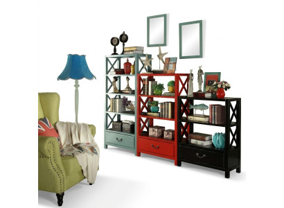 Vitrine Houten Plank Roomdivider Ontwerper Houten Rekken Loft Stijl Kast Rood Set