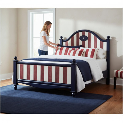 Ontwerper Bedden Tweepersoonsbed Gestoffeerd bed Slaapkamer Houten bed Nieuw