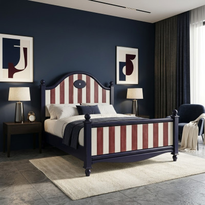 Ontwerper Bedden Tweepersoonsbed Gestoffeerd bed Slaapkamer Houten bed Nieuw
