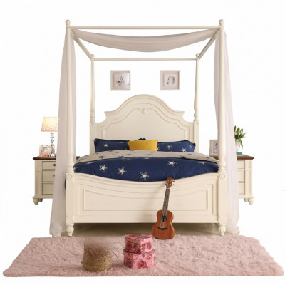 Hemelbed Echt hout Bedontwerp Luxe Bedden Klassieke slaapkamermeubelen Nieuw
