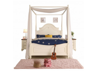 Hemelbed Echt hout Bedontwerp Luxe Bedden Klassieke slaapkamermeubelen Nieuw