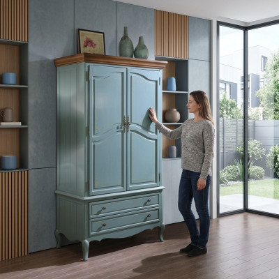 Woonkamer Kast Kledingkast Kasten Stijl Meubels Slaapkamer Landhuis Nieuw  Woonkamer kast Kledingkast Kasten Stijl Meubels Slaapkamer Landgoed Nieuw