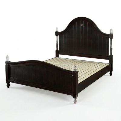 Ontwerper bed landhuis houten hotel metalen bedden tweepersoons slaapkamer houten meubels