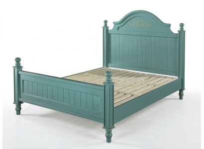 Groen bed Praktisch gestoffeerd bed Luxe tweepersoons slaapkamer designbed Bedden