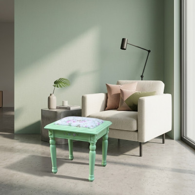 Hocker Poufa Voetenbank Hocker Beklede Kruk Zitkruk Bijzet Textiel Massief Hout