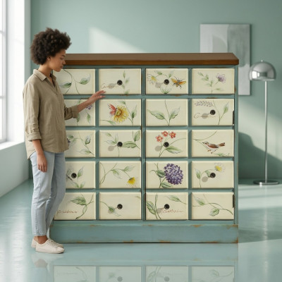 Ladekast Vitrine Laden Apotheekkasten Ladekastkast Kast
