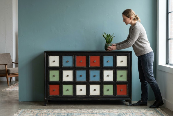 Kast Ladekast dressoir meubels kast houten plank apotheek