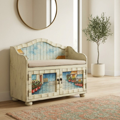 Opbergbank Zitbank Designer Bank Zitbank Zitmeubilair Houten bank Schoen