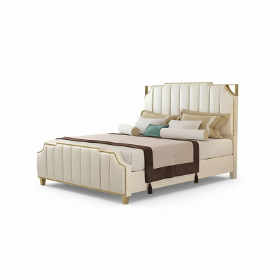 Ontwerp tweepersoons bed hotel luxe slaapkamer 180x200cm lederen bedden gestoffeerd.