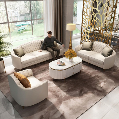 Bankstel 3+2+1 Zits Set Design Bankstellen Moderne Leren Bankstellen