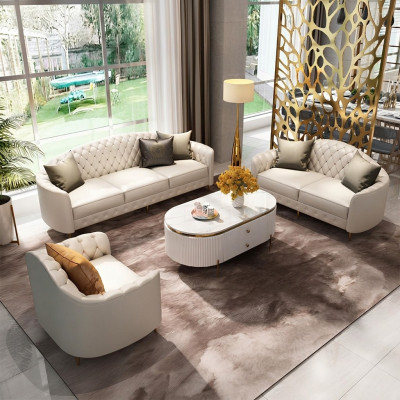 Bankstel 3+2+1 Zits Set Design Bankstellen Moderne Leren Bankstellen