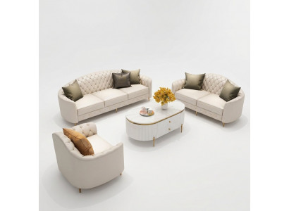 Bankstel 3+2+1 Zits Set Design Bankstellen Moderne Leren Bankstellen