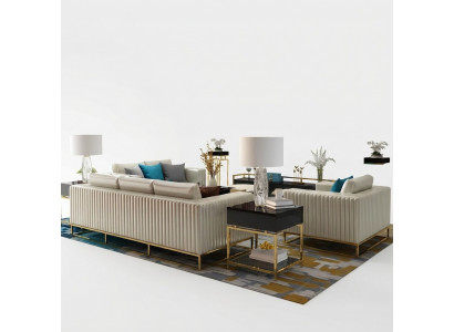 Sofa set 3+2+1 zitsbanken Design Bank Bekleding Moderne Bank