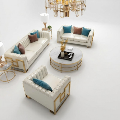 Luxe meubelbankstelbank sofa bekleding 3 2 1 zits salontafel 4-delig