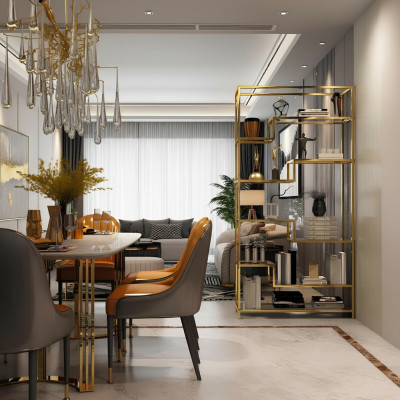 Metalen plank scheidingswand ontwerp luxe planken kast scheidingswanden woonkamer metaal