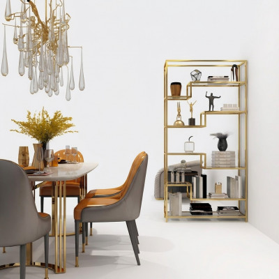 Metalen plank scheidingswand ontwerp luxe planken kast scheidingswanden woonkamer metaal