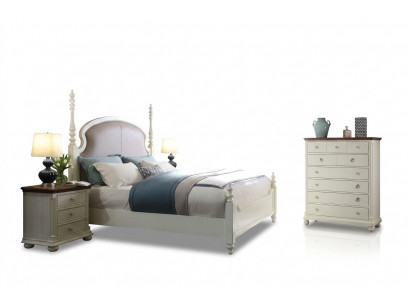 Bed nachtkastje kruk 4-delige slaapkamer set Ontwerp Modern Luxe Bedden Nieuw.