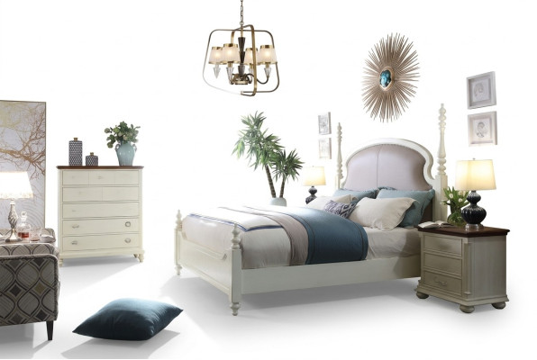 Bed nachtkastje ladekast 3-delige slaapkamer set design modern luxe bedden nieuw