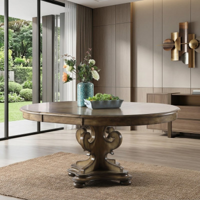 Designer eettafel luxe eetkamertafels gestoffeerde houten tafel Rond meubilair