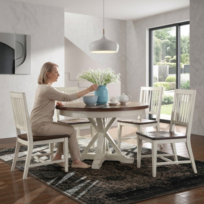 Klassieke ontwerp ronde tafel Houten tafels 122x77cm Eetkamer rond.