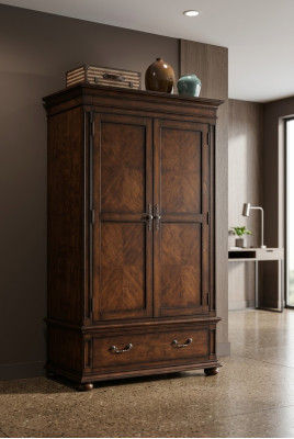 Kledingkast Antiek Stijl Kasten Echt Hout Kast Gründerzeit Bruin Echt