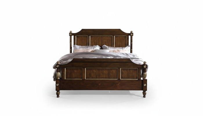 Designer bed Klassiek houten hotelbed Dubbele slaapkamer Luxe 180x200 Nieuw