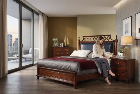 Ontwerper Italiaanse meubels Bed Dubbele Slaapkamer 180x200cm Nieuw Bedden Leer