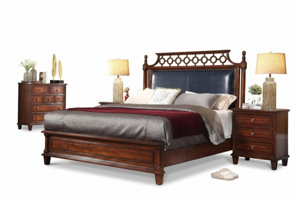 Ontwerper Italiaanse meubels Bed Dubbele Slaapkamer 180x200cm Nieuw Bedden Leer