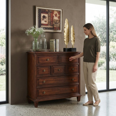 Italiaanse stijl meubels ladekast dressoir kast hoge kast meubels echt hout nieuw