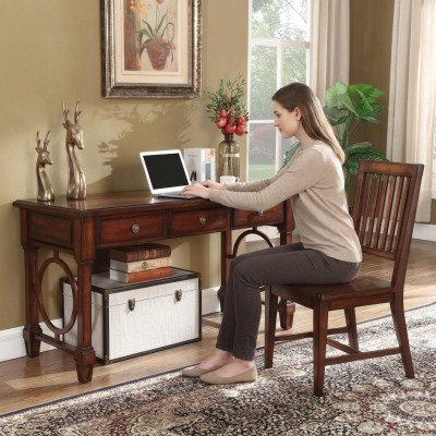 Schrijftafel 2-delig set kantoorinrichting tafel hout design meubels kast computer
