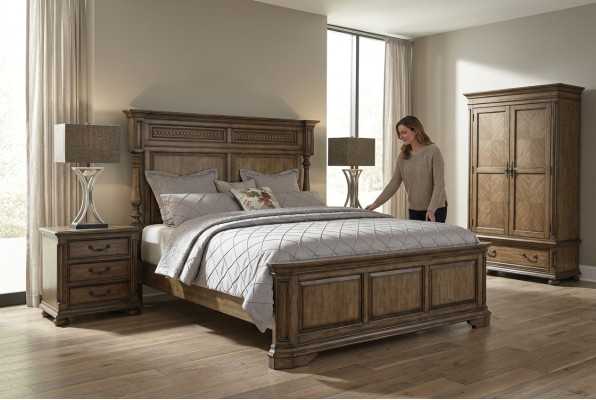 Landhuis designer meubels bed dubbele slaapkamer 180x200cm bedden Gründerzeit.