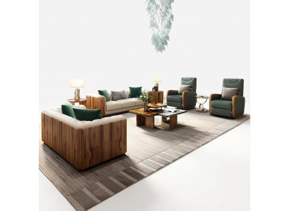 Luxe meubels bankstel bank Bankbekleding designmeubels 4-delig leer
