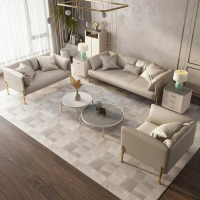 Sofagroep 3-zits set Designbanken Banken Leren Bekleding Relax
