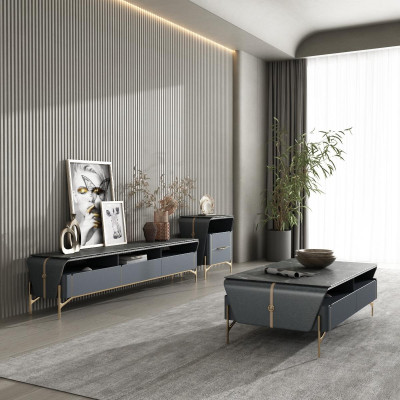 Salontafel dressoir 2-delig woonkamer tafel lowboard meubels wandkasten