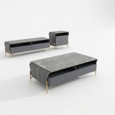 Salontafel dressoir 2-delig woonkamer tafel lowboard meubels wandkasten