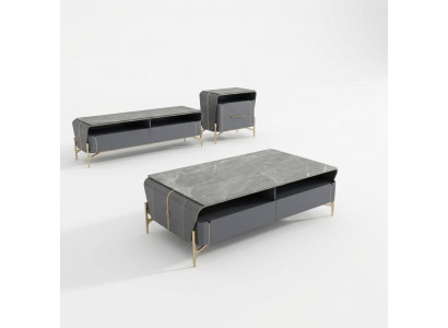 Salontafel dressoir 2-delig woonkamer tafel lowboard meubels wandkasten