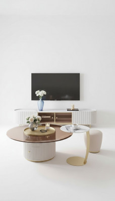 Salontafel dressoir 2-delig Led verlichte woonkamer meubels tafel