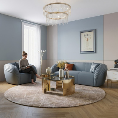 Bankstel 3+1 zits set Design Bank Bekleding Banken Bank Modern Luxe Nieuw