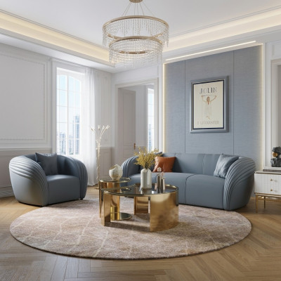 Bankstel 3+1 zits set Design Bank Bekleding Banken Bank Modern Luxe Nieuw