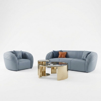 Bankstel 3+1 zits set Design Bank Bekleding Banken Bank Modern Luxe Nieuw