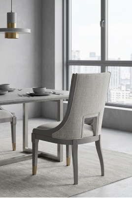 Klassieke stoel moderne stijl fauteuil lounge club zitkussen ontwerp hout textiel