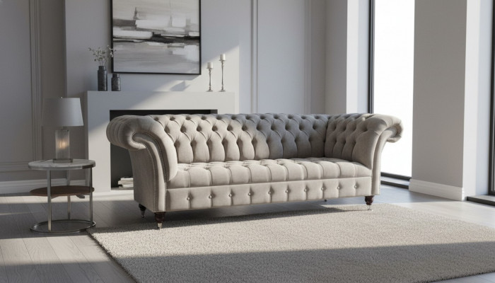 Bankstel 3 Zits Woonlandschap Bankstellen Bekleding Stof Chesterfield
