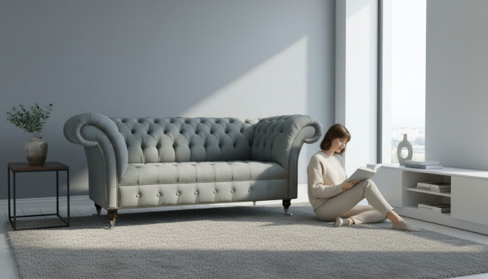 Chesterfield bank bank bekleding ontwerper 2 zits bankstel bankstellen tweezits nieuw