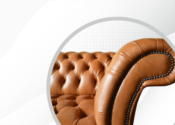 Chesterfield Design Luxe Gestoffeerde Bank Sofa Zitmeubel Textiel Garnituur Leer