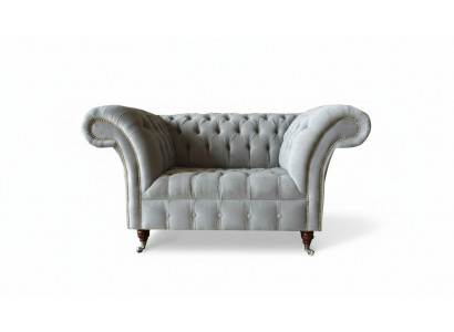 Chesterfield fauteuil bank gestoffeerde bank stof banken 1,5-zits 1-zits