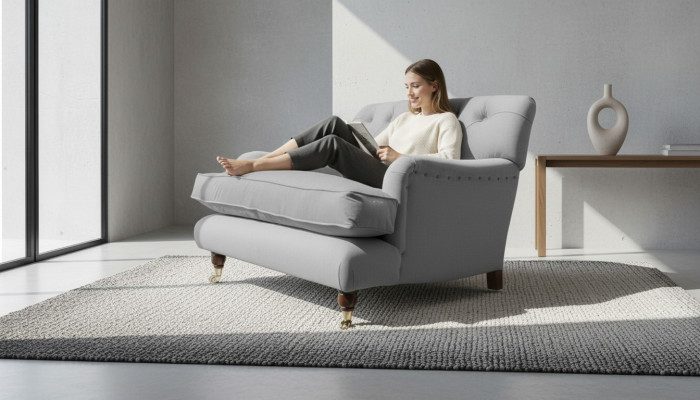 Chesterfield fauteuil televisie ontwerp gestoffeerde bank Chesterfield textiel Nieuw