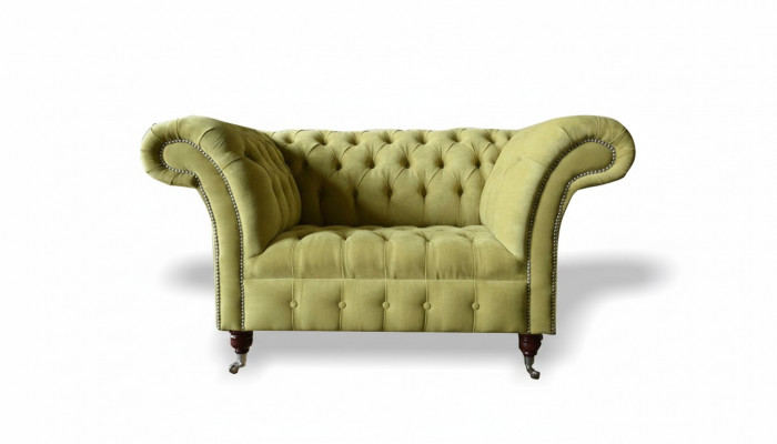 Chesterfield Sofa Bank Bekleding Set 1,5-zits Sofas Klassieke Eenzitter