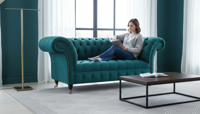 Bank 2-zits Chesterfield gestoffeerd ontwerp Luxe Bank Banken Lounge Club Banken
