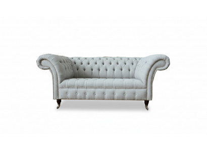 Chesterfield 2-zits woonkamer bank bank gestoffeerd textiel stof set nieuw.