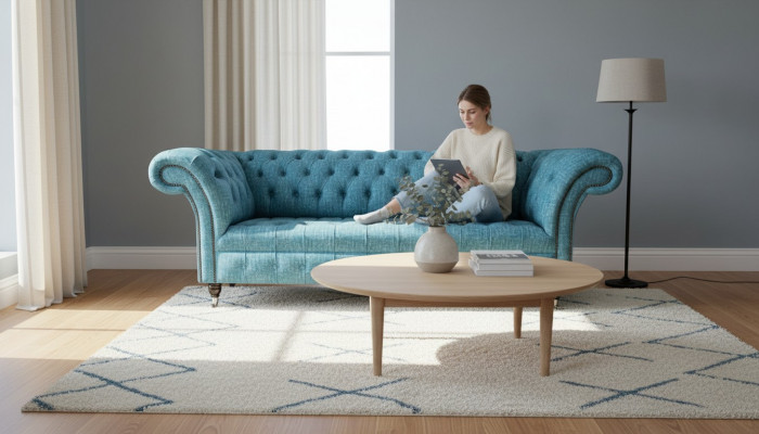 Chesterfield Bank Bank Bekleding 3 Zits Decor Banken Zit Set Sofas